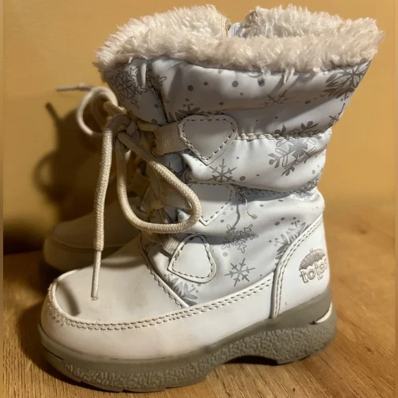 Totes Baby Girl Sherpa Winter Snow Boots - Picture 2 of 4